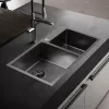 Мойка S7843HB MELANA ProfLine 3,0/220 ГРАФИТ 2-я чаша, врезная, Выбрать цвет: Графит, изображение 2
