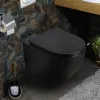 Санфаянс: Унитаз подвесной безободковый MELANA MLN-310303MB матовый черный 1 в магазине Акватория