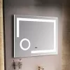 Мебель для ванной: Зеркало с LED-подсветкой MELANA-8060 подогрев / часы / космет.зеркало (MLN-LED090) 1 в магазине Акватория