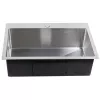 Мойка H6545 MELANA ProfLine 3,0/200 САТИН врезная  с коландером, изображение 5