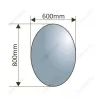 Зеркало интерьерное MELANA-600 овальное (MLN-M002), изображение 3
