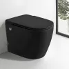 Санфаянс: Унитаз Ceruttispa CT10199 SELLA Pulse MB приставной с функцией импульсного смыва, безободковый, чёрный матовый 1 в магазине Акватория