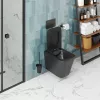 Унитаз Ceruttispa  MAIELLA Aria MB CT9163 подвесной безободковый черный матовый, Выбрать цвет: Черный матовый, изображение 3