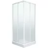 Душевой  уголок ZFQ81 PARLY с поддоном (80х80х195), Цвет стекла: матовое, Цвет профиля: Белый, Выбрать размер: 80х80, изображение 4