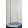 Душевой  уголок ZEP91  PARLY с поддоном (90х90х197), Цвет стекла: прозрачное, Цвет профиля: Белый, Выбрать размер: 90х90, изображение 2