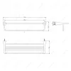 Полка для полотенец MELANA AISI201+цинк сатин MLN-803003, изображение 2