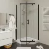 Душевой  уголок ZPE911BE  PARLY с поддоном, Цвет стекла: прозрачное, Цвет профиля: Черный, Выбрать размер: 90х90, изображение 2