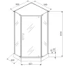 Душевой  уголок ZPE911BE  PARLY с поддоном, Цвет стекла: прозрачное, Цвет профиля: Черный, Выбрать размер: 90х90, изображение 4