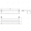 Полка для полотенец MELANA сатин хром MLN-862003, изображение 2