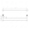 Двойная штанга для полотенец MELANA сатин хром MLN-867002, изображение 2
