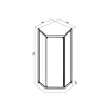 Душевой  уголок ZEP91  PARLY с поддоном (90х90х197), Цвет стекла: прозрачное, Цвет профиля: Белый, Выбрать размер: 90х90, изображение 5