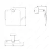 Держатель туалетной бумаги MELANA сатин хром MLN-861007, изображение 2