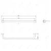 Штанга для полотенец MELANA сатин хром MLN-866001, изображение 2