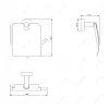 Держатель туалетной бумаги MELANA сатин хром MLN-867007, изображение 2