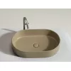 Умывальник чаша Ceramica Nova накладная овальная (цвет Капучино Матовый) Element 608*385*122мм, Выбрать цвет: Бежевый, изображение 2