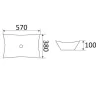 Раковина накладная прямоугольная CeramaLux 7701B, изображение 4