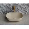 Умывальник чаша Ceramica Nova накладная прямоугольная (цвет Капучино Матовый) Element 455*325*135мм, Выбрать цвет: Бежевый, изображение 2