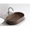 Умывальник чаша Ceramica Nova накладная овальная (цвет Темно-Коричневый Матовый) Element 608*385*122мм, Выбрать цвет: Коричневый, изображение 3