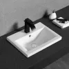 Раковина врезная прямоугольная CeramaLux 9393, Выбрать размер: 50, изображение 4