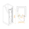 Душевая дверь RGW Dolphin TN-03, Цвет стекла: матовое, Цвет профиля: Хром, Выбрать размер: 60, изображение 2