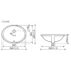 Умывальник Ceramica Nova овальный встраиваемый под столешницу Element 560*420*195мм, с крепежом и шаблоном для установки, Ширина , в см: 56, изображение 9