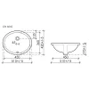 Умывальник Ceramica Nova овальный встраиваемый под столешницу Element 510*420*195мм, с крепежом и шаблоном для установки, Ширина , в см: 51, изображение 9
