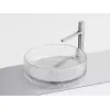 Умывальник чаша Ceramica Nova накладная круглая (прозрачная) Cristal 360*360*112мм, Выбрать цвет: Прозрачный, изображение 15