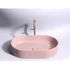 Умывальник чаша Ceramica Nova  накладная овальная (цвет Розовый Матовый) Element 608*385*122мм, Выбрать цвет: Розовый, изображение 2