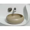 Умывальник чаша Ceramica Nova накладная круглая (цвет Капучино Матовый) Element 360*360*120мм, Выбрать цвет: Бежевый, изображение 2