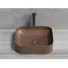 Умывальник чаша Ceramica Nova накладная прямоугольная (цвет Темно-Коричневый Матовый) Element 505*380*150мм, Выбрать цвет: Коричневый, изображение 2