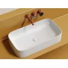 Умывальник чаша Ceramica Nova  накладная прямоугольная Element 705*380*150мм, Выбрать цвет: Белый, изображение 2