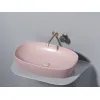 Умывальник чаша Ceramica Nova накладная овальная (цвет Розовый Матовый) Element 600*380*138мм, Выбрать цвет: Розовый, изображение 2