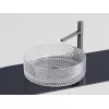Умывальник чаша Ceramica Nova накладная круглая (прозрачная) Cristal 360*360*112мм, Выбрать цвет: Прозрачный, изображение 8