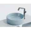 Умывальник чаша Ceramica Nova накладная круглая (цвет Голубой Матовый) Element 360*360*115мм, Выбрать цвет: Голубой, изображение 2
