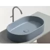 Умывальник чаша Ceramica Nova накладная овальная (цвет Серо-Голубой Матовый) Element 608*385*122мм, Выбрать цвет: Серо-голубой, изображение 3