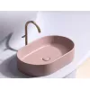 Умывальник чаша Ceramica Nova  накладная овальная (цвет Розовый Матовый) Element 608*385*122мм, Выбрать цвет: Розовый, изображение 3