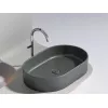 Умывальник чаша Ceramica Nova накладная овальная (цвет Темный Антрацит Матовый) Element 608*385*122мм, Выбрать цвет: Темно-серый, изображение 3