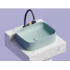 Умывальник чаша Ceramica Nova накладная прямоугольная (цвет Зеленый Матовый) Element 505*380*150мм, Выбрать цвет: Зеленый, изображение 4