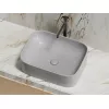 Умывальник чаша Ceramica Nova накладная прямоугольная (цвет Серый Матовый) Element 505*380*150мм, Выбрать цвет: Серый, изображение 4