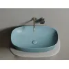 Умывальник чаша Ceramica Nova накладная овальная (цвет Зеленый Матовый) Element 600*380*138мм, Выбрать цвет: Зеленый, изображение 4