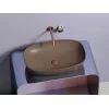 Умывальник чаша Ceramica Nova накладная овальная (цвет Темно-Коричневый Матовый) 600*380*138мм, Выбрать цвет: Коричневый, изображение 5