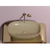 Умывальник чаша Ceramica Nova накладная овальная (цвет Капучино Матовый) Element 600*380*138мм, Выбрать цвет: Бежевый, изображение 4