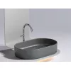Умывальник чаша Ceramica Nova накладная овальная (цвет Темный Антрацит Матовый) Element 608*385*122мм, Выбрать цвет: Темно-серый, изображение 4