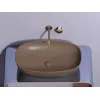 Умывальник чаша Ceramica Nova накладная овальная (цвет Темно-Коричневый Матовый) 600*380*138мм, Выбрать цвет: Коричневый, изображение 6