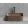 Умывальник чаша Ceramica Nova накладная прямоугольная (цвет Темно-Коричневый Матовый) Element 505*380*150мм, Выбрать цвет: Коричневый, изображение 5