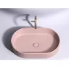 Умывальник чаша Ceramica Nova  накладная овальная (цвет Розовый Матовый) Element 608*385*122мм, Выбрать цвет: Розовый, изображение 5
