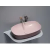 Умывальник чаша Ceramica Nova накладная овальная (цвет Розовый Матовый) Element 600*380*138мм, Выбрать цвет: Розовый, изображение 5