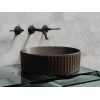 Умывальник чаша Ceramica Nova накладная круглая (цвет Темно-Коричневый Матовый) 360*360*115мм, Выбрать цвет: Коричневый, изображение 5