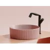 Умывальник чаша Ceramica Nova накладная круглая (цвет Розовый Матовый) Element 360*360*115мм, Выбрать цвет: Розовый, изображение 4