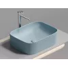 Умывальник чаша Ceramica Nova накладная прямоугольная (цвет Голубой Матовый) Element 505*380*150мм, Выбрать цвет: Голубой, изображение 6
